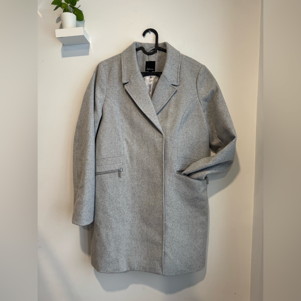 Reitmans Light Gray Wool Blend Pea Coat